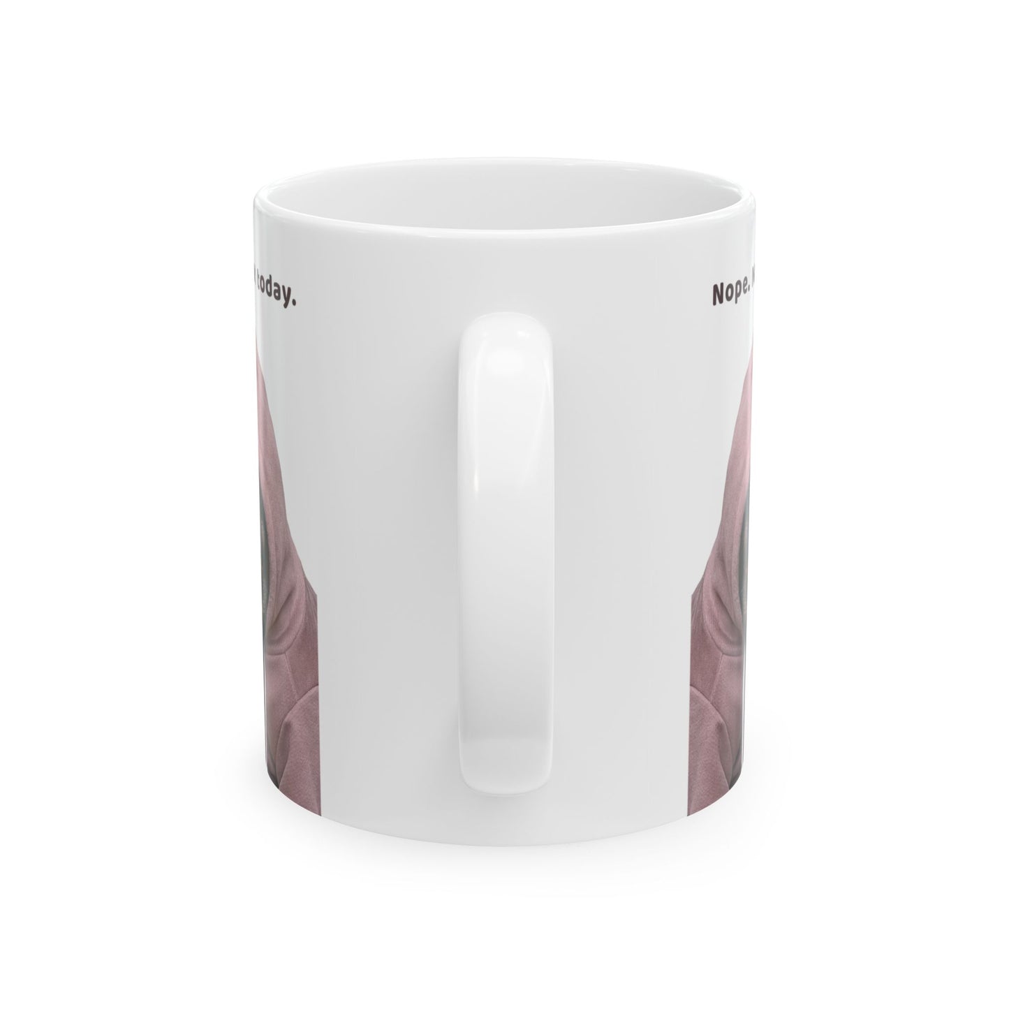 Charlie Grillon Mug - 'Nope. Not today.'  Grumpy Dog Photo Coffee Cup