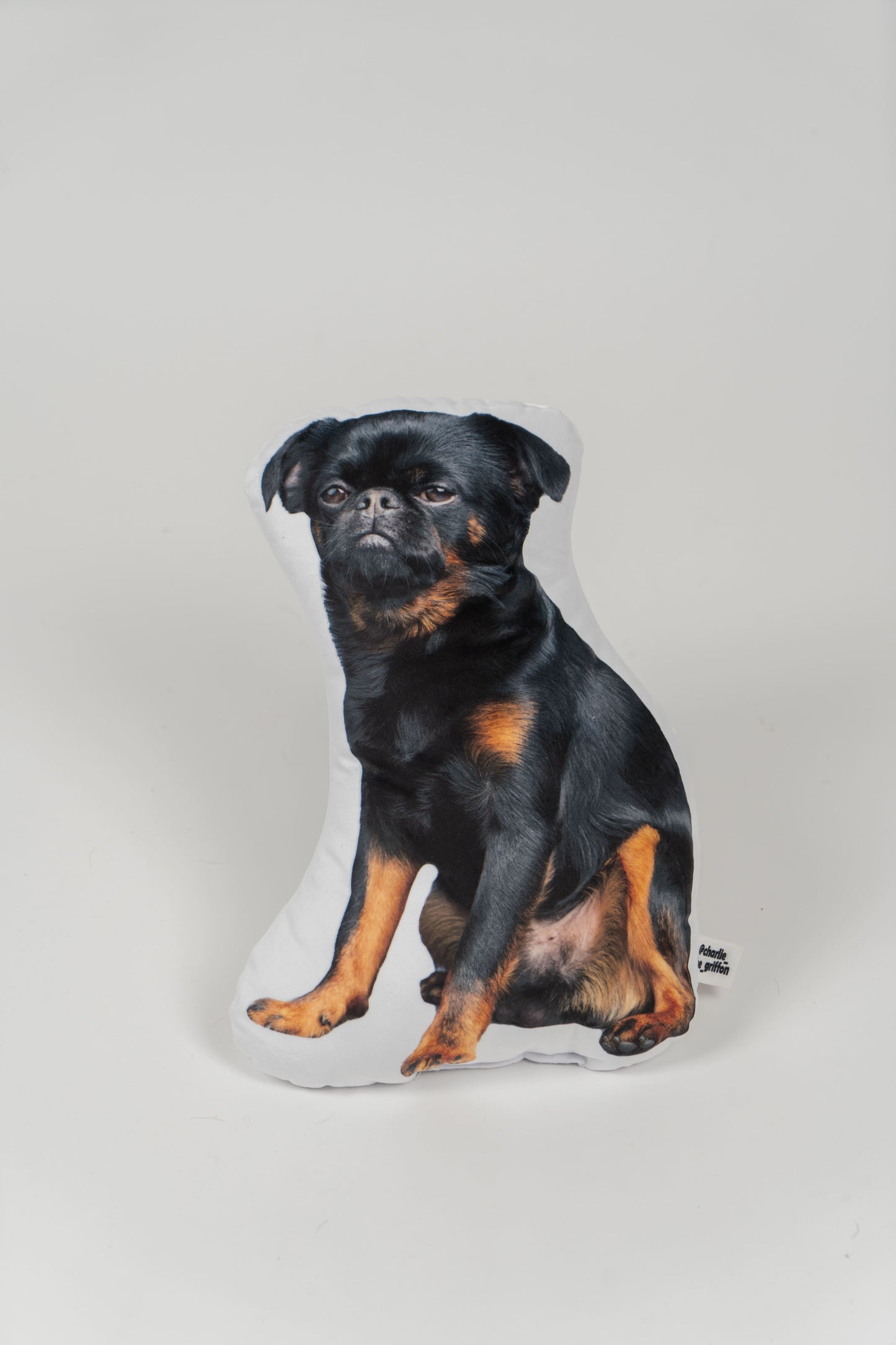 Charlie Griffon Dog-Shaped Pillow