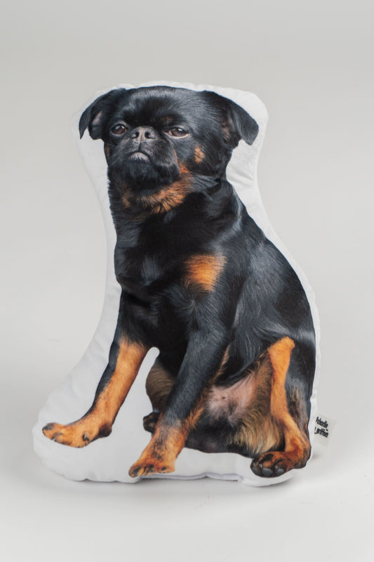 Charlie Griffon Dog-Shaped Pillow
