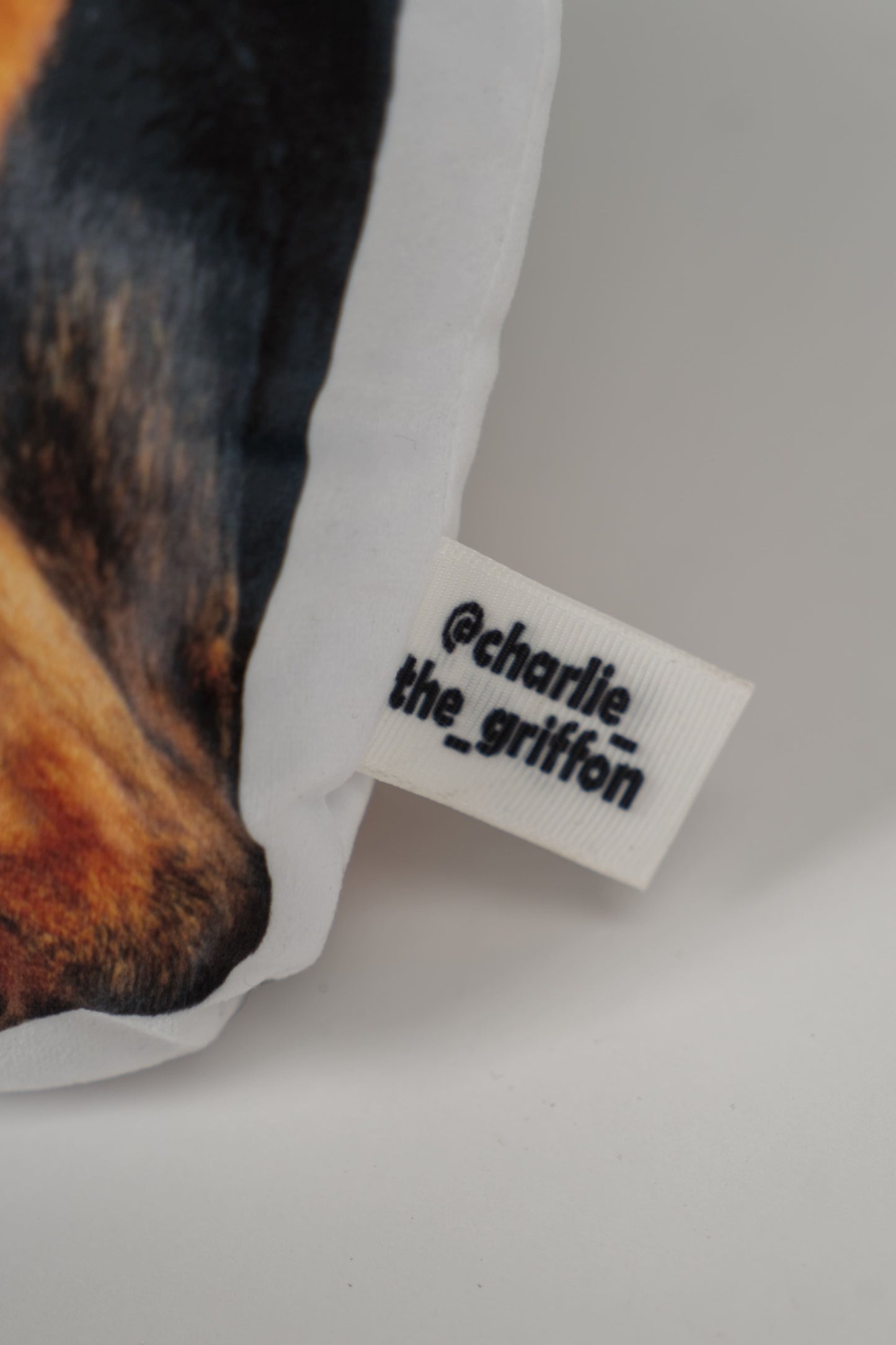 Charlie Griffon Dog-Shaped Pillow