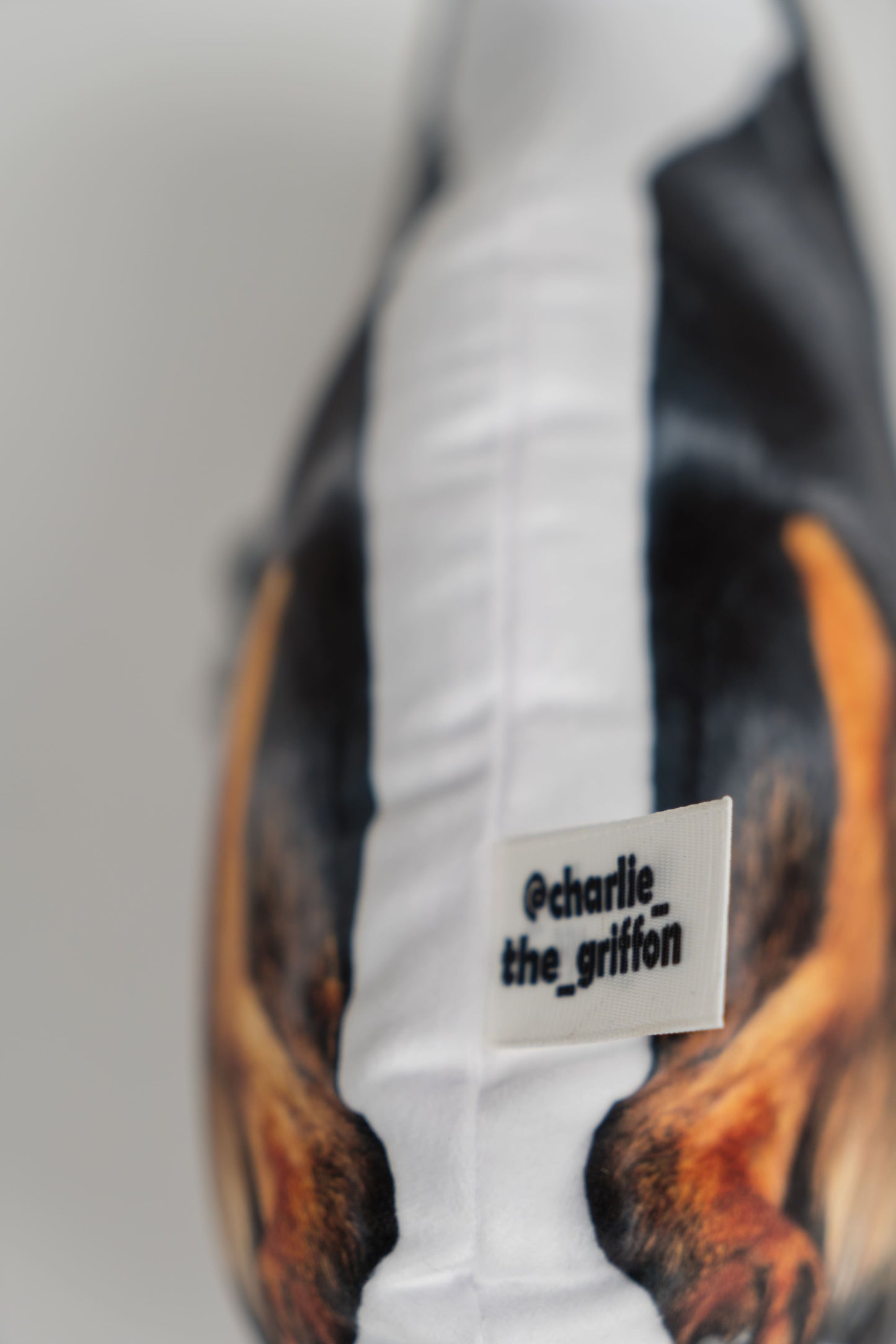 Charlie Griffon Dog-Shaped Pillow