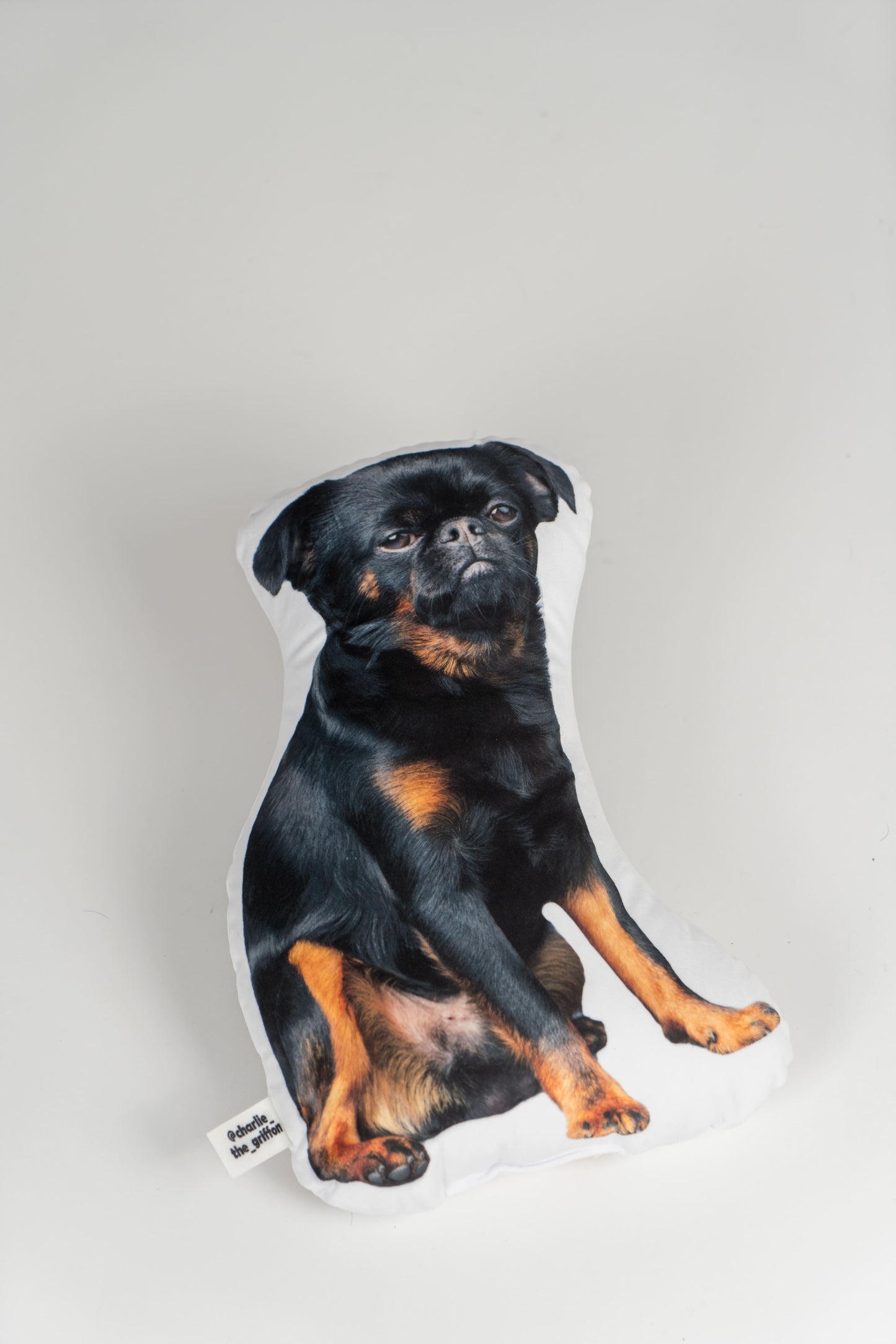 Charlie Griffon Dog-Shaped Pillow