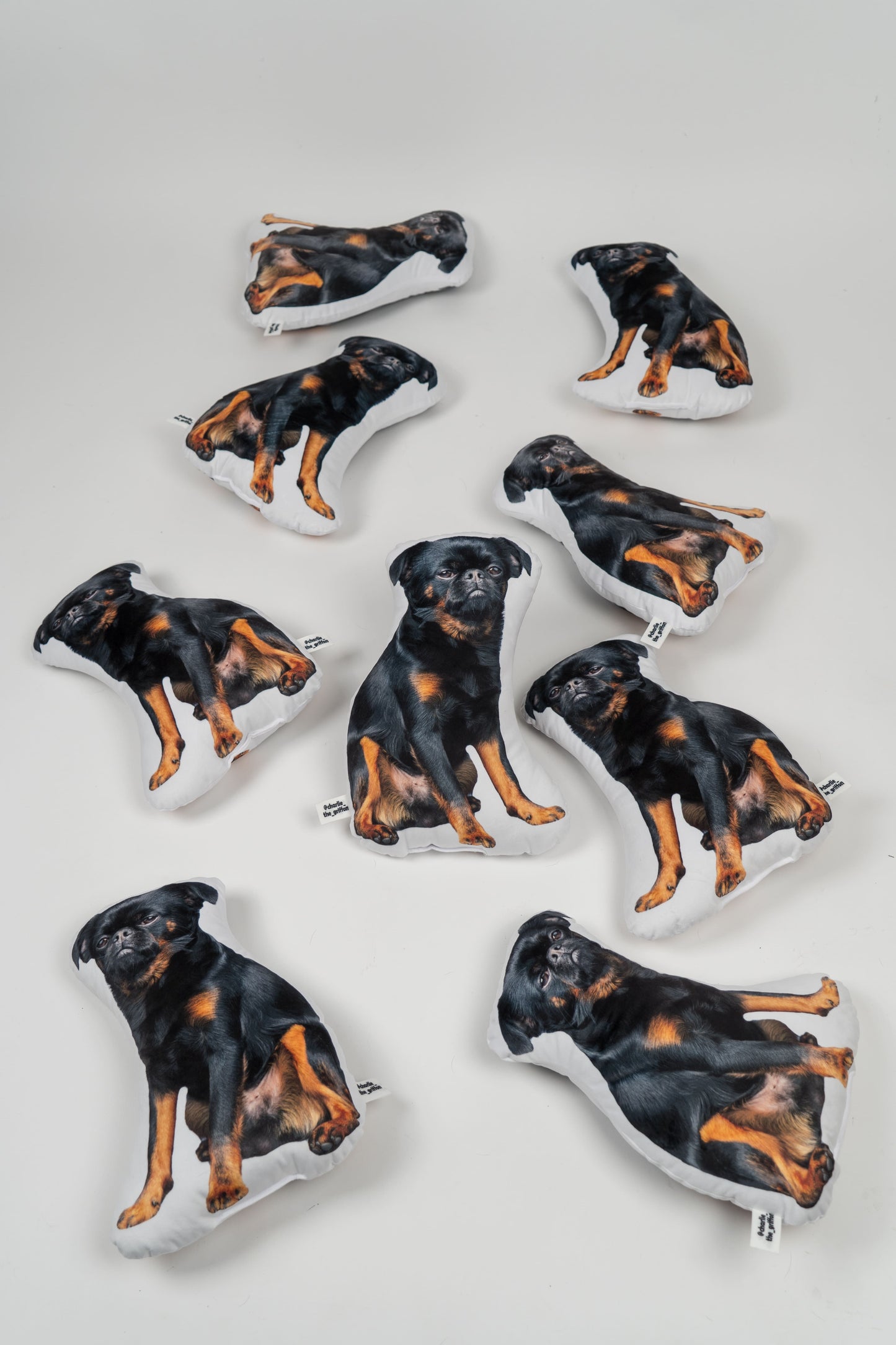 Charlie Griffon Dog-Shaped Pillow