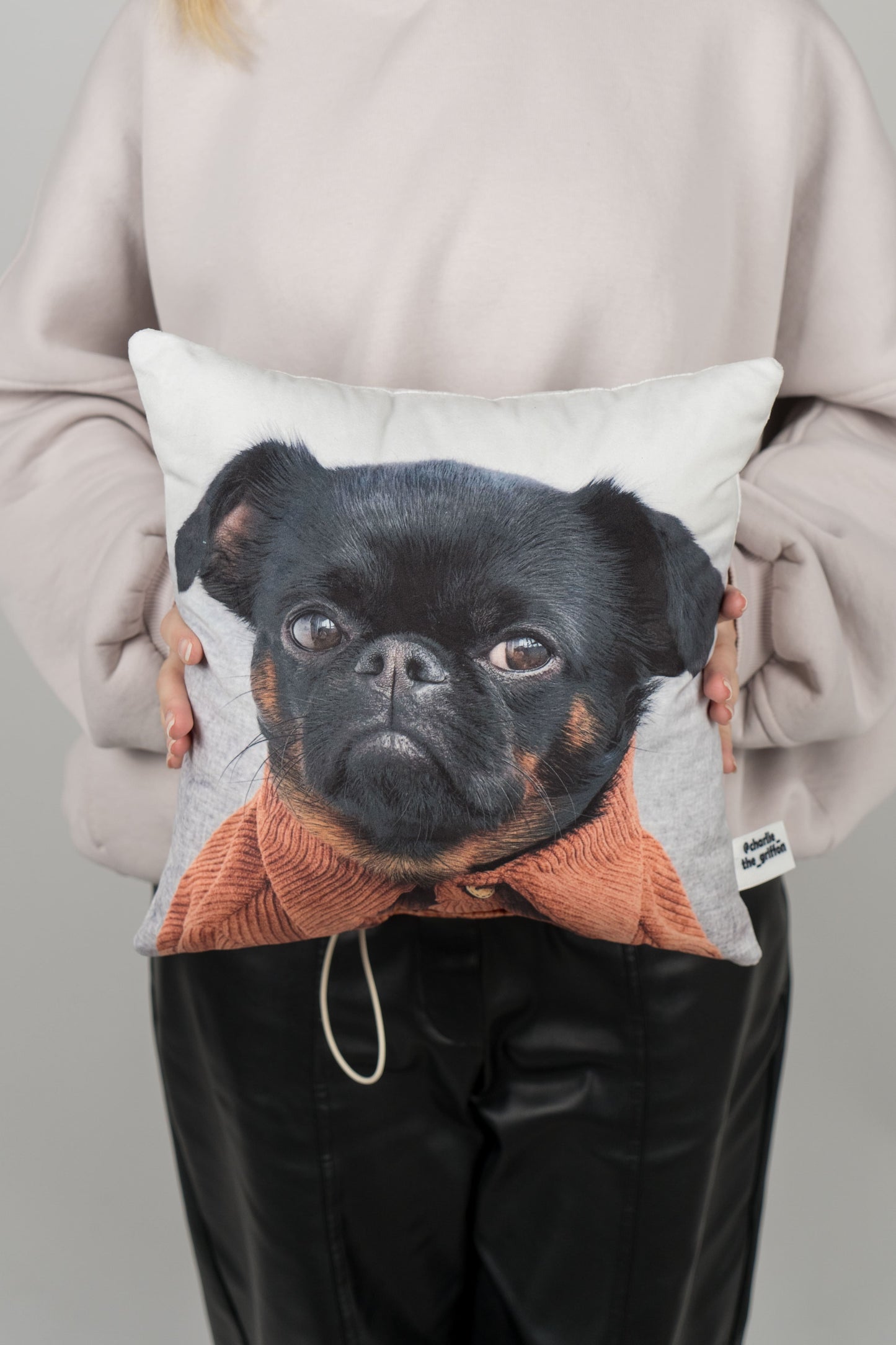 Charlie Griffon Double-Sided Square Pillow
