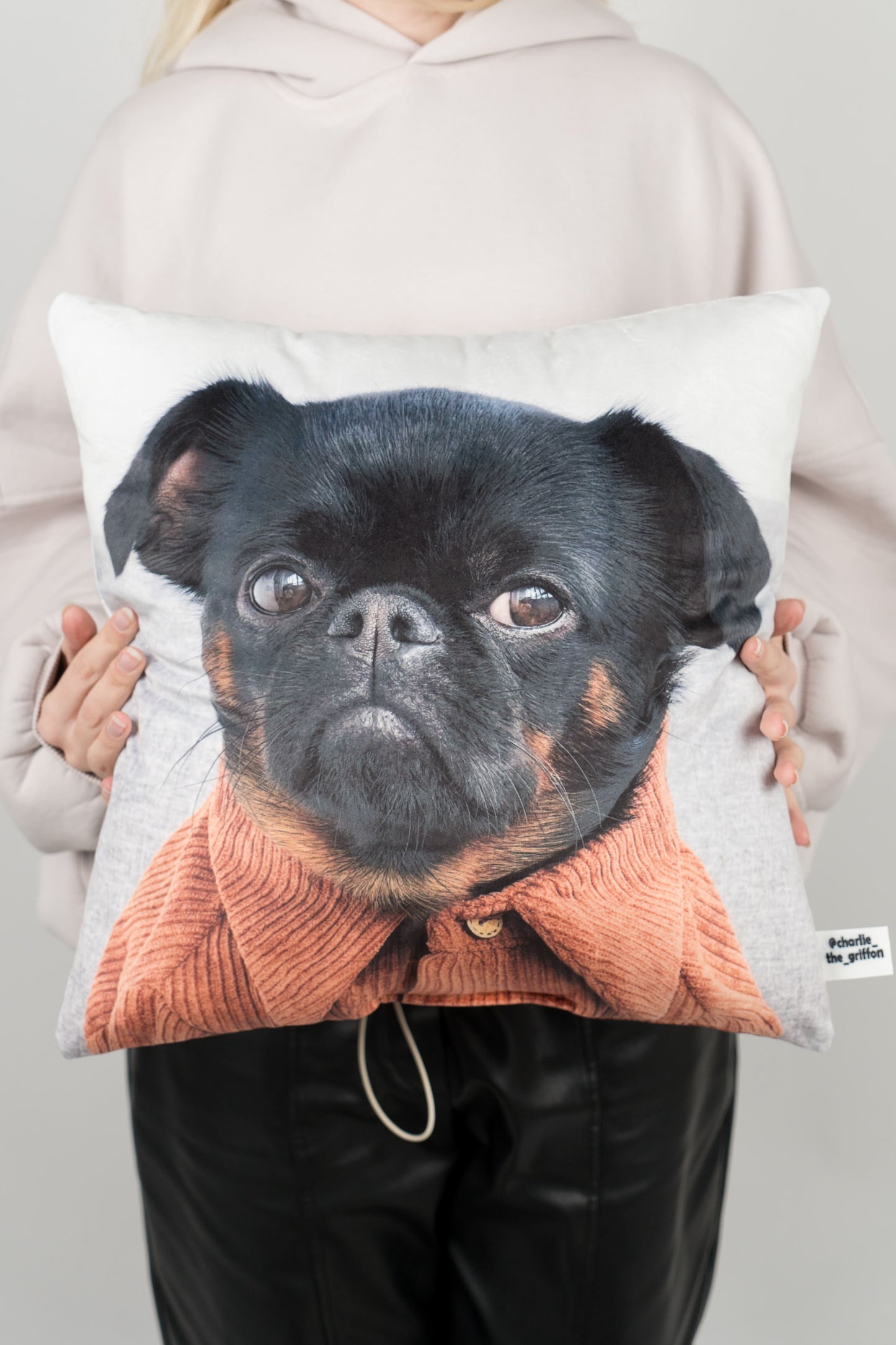 Charlie Griffon Double-Sided Square Pillow