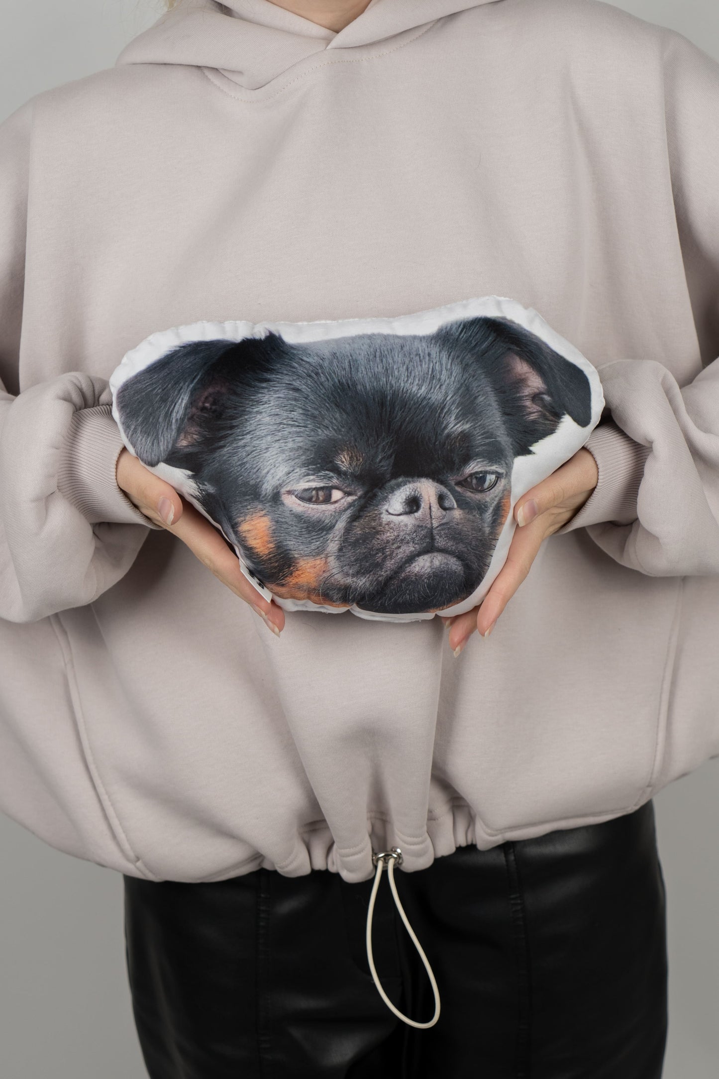 Charlie Griffon Head-Shaped Pillow